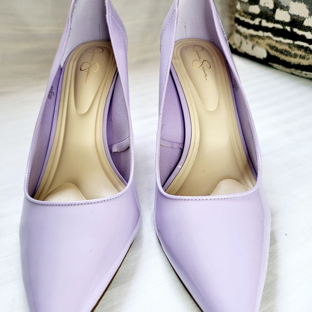 Jessica Simpson Womens Setria Patent Slip-On Pumps 10M - Picture 5 of 9
